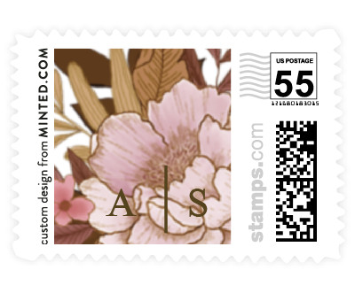 'Vintage Boughs (H)' wedding stamp