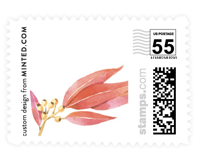 'Eucalyptus Leaves (C)' wedding stamps