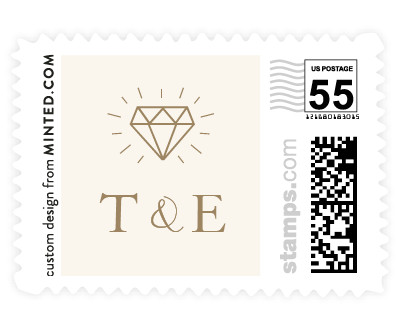 'Geometric Diamonds (C)' wedding postage