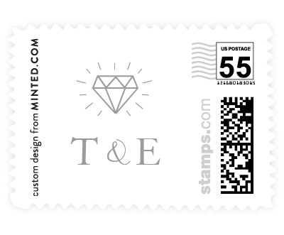 'Geometric Diamonds (D)' wedding stamp