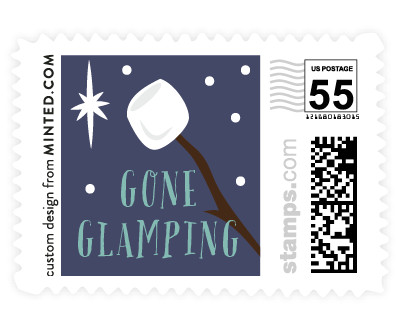 'Gone Glamping' postage stamps