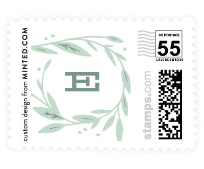 'Leaf Framed Shower' wedding stamps