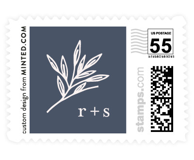 'Foiled Wreath (D)' wedding stamp