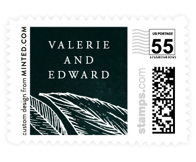 'Golden Leaves (F)' wedding stamp