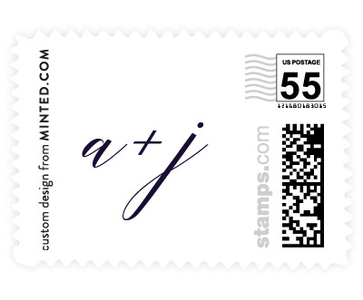 'Love Script (E)' stamp design