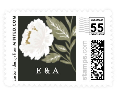 'Peony Floral Frame (B)' stamp design