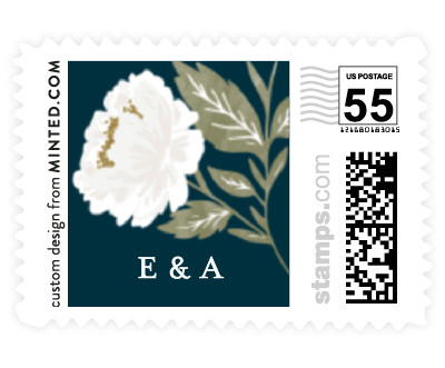 'Peony Floral Frame (C)' postage stamps