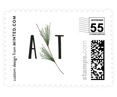 'Rustic Wedding (B)' postage stamp