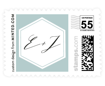 'Hexagon (E)' wedding postage