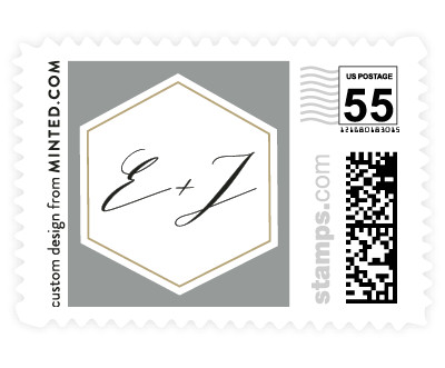 'Hexagon (F)' wedding stamp