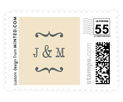 'Stache + Kiss' stamp