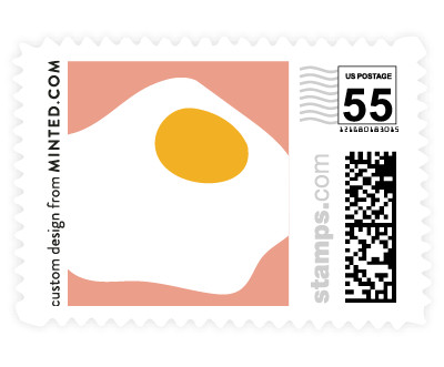 'Let's Eat Brunch' wedding postage