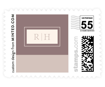 'Mod Block (F)' wedding postage