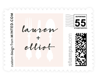 'Dinner First (B)' wedding postage
