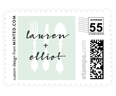 'Dinner First (C)' wedding stamp