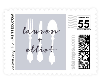 'Dinner First (E)' stamp design