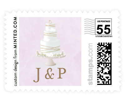 'Modern Bohemian Cake (D)' wedding stamps