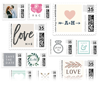 0 35 Cent Postcard Stamps Wedding Stamps