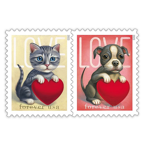 2023 Cat and Dog Love Stamps