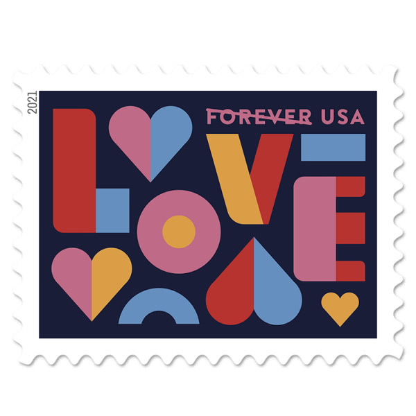 Love Forever Postage Stamps